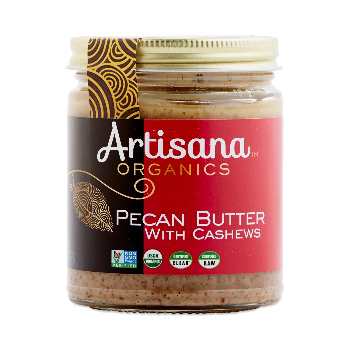 Artisana Organics Organic Raw Pecan Butter with Cashews 8 oz jar