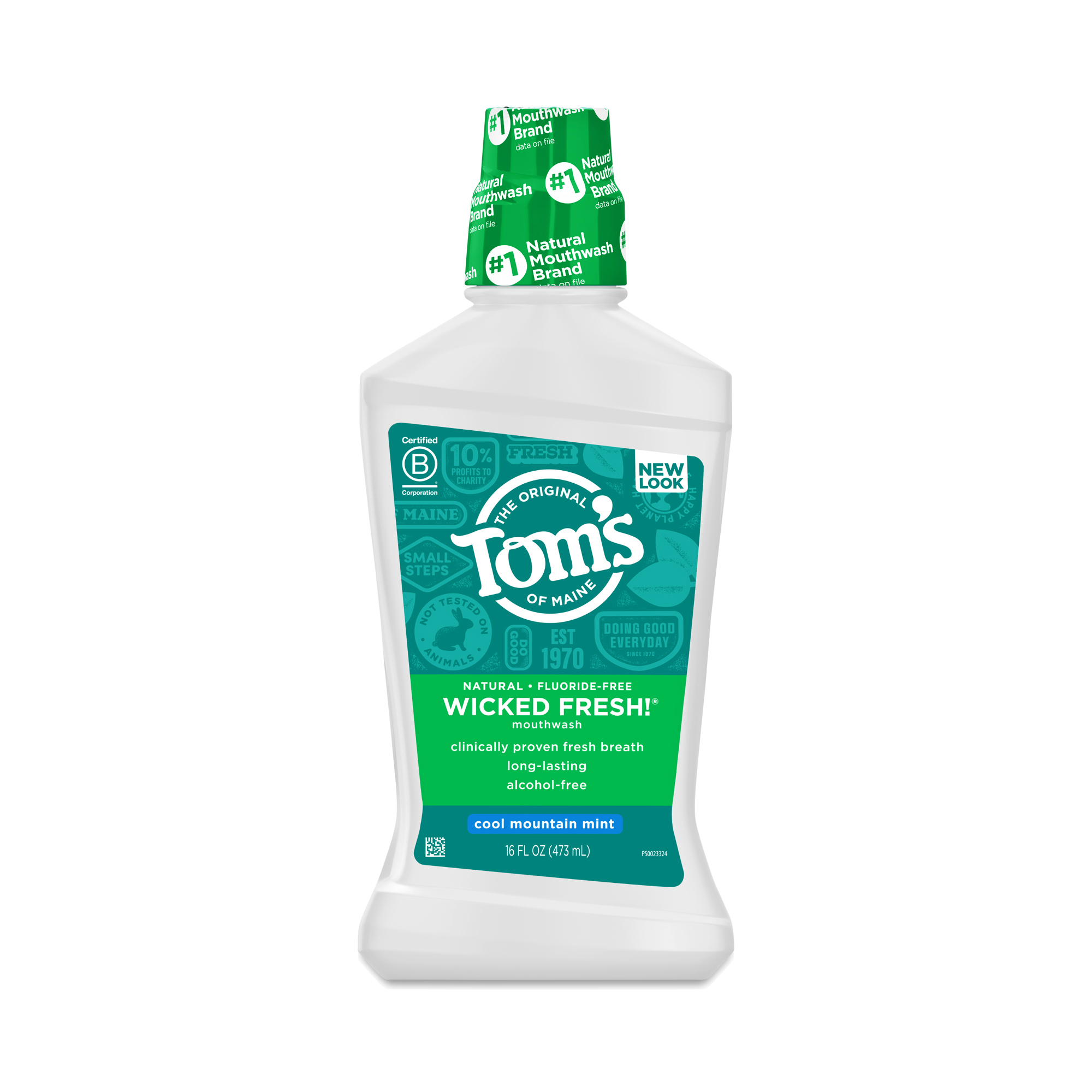 Tom's of Maine Wicked Fresh Mouthwash, Cool Mountain Mint 16 oz bottle