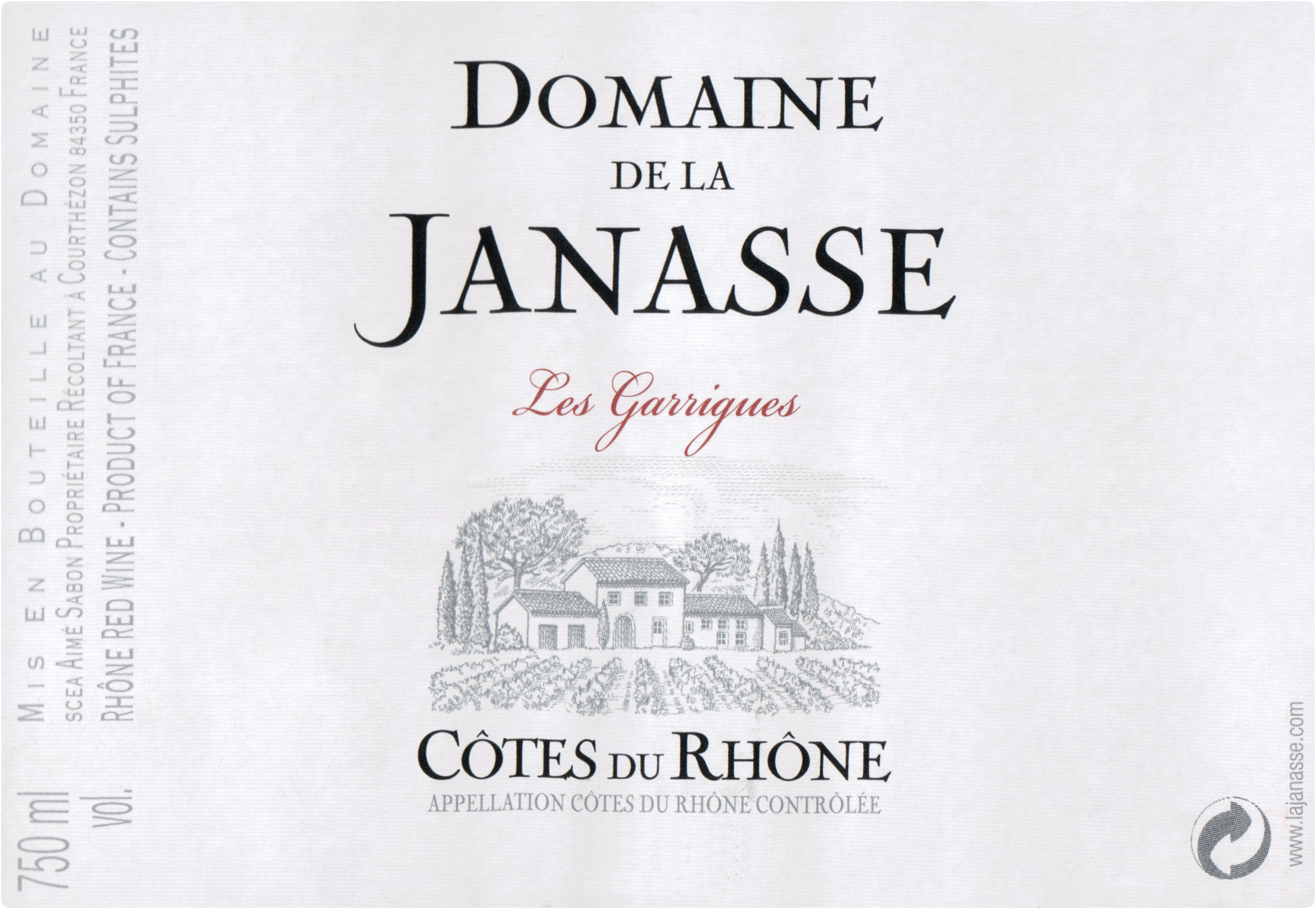 Janasse Cotes Du Rhone Les Garrigues 2019