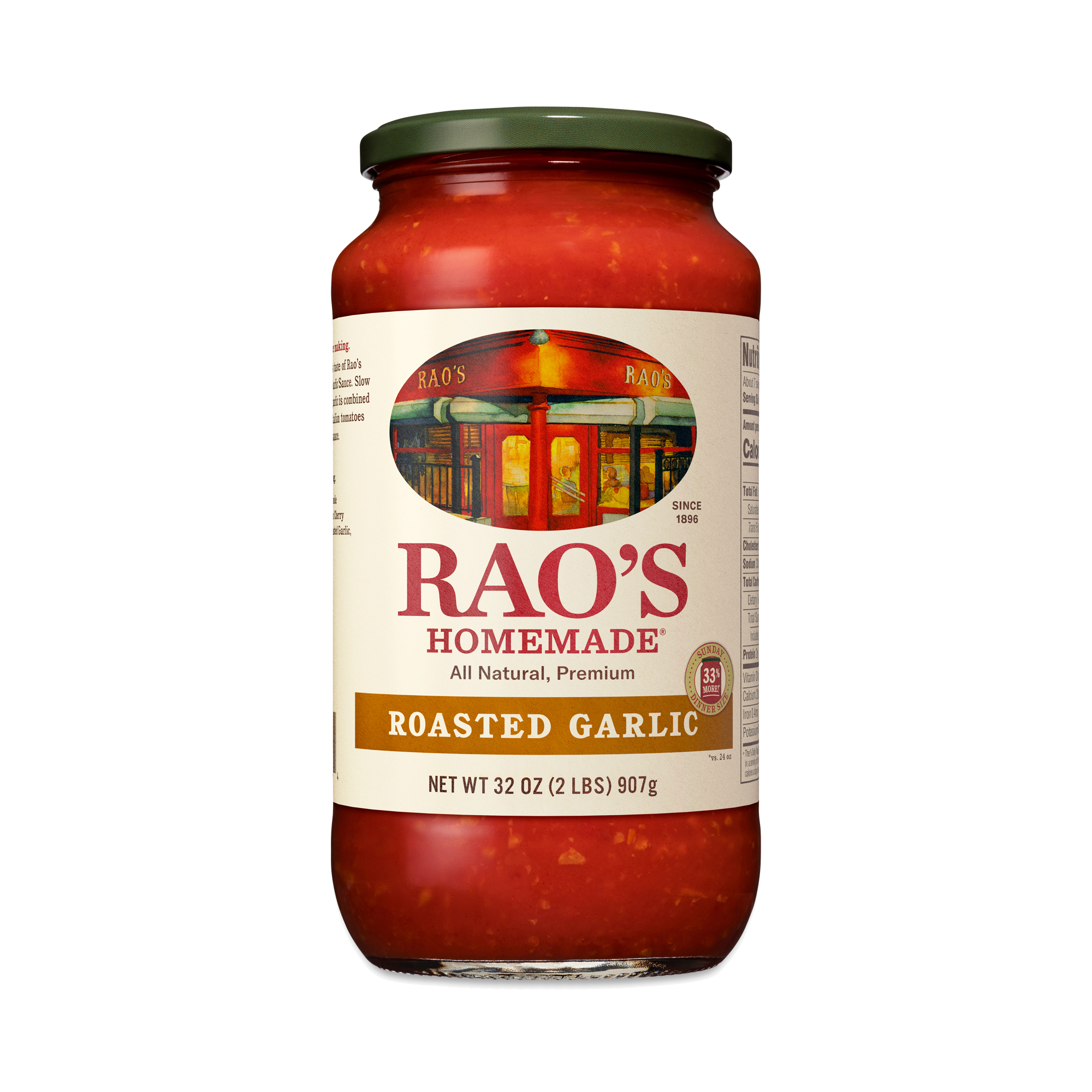 Rao's Homemade Roasted Garlic Sauce 32 oz jar