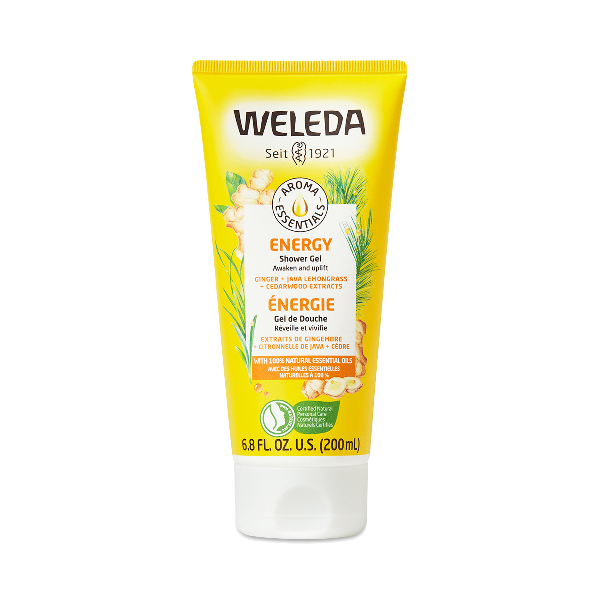 Weleda Aroma Essentials Energy Shower Gel 6.8 oz bottle