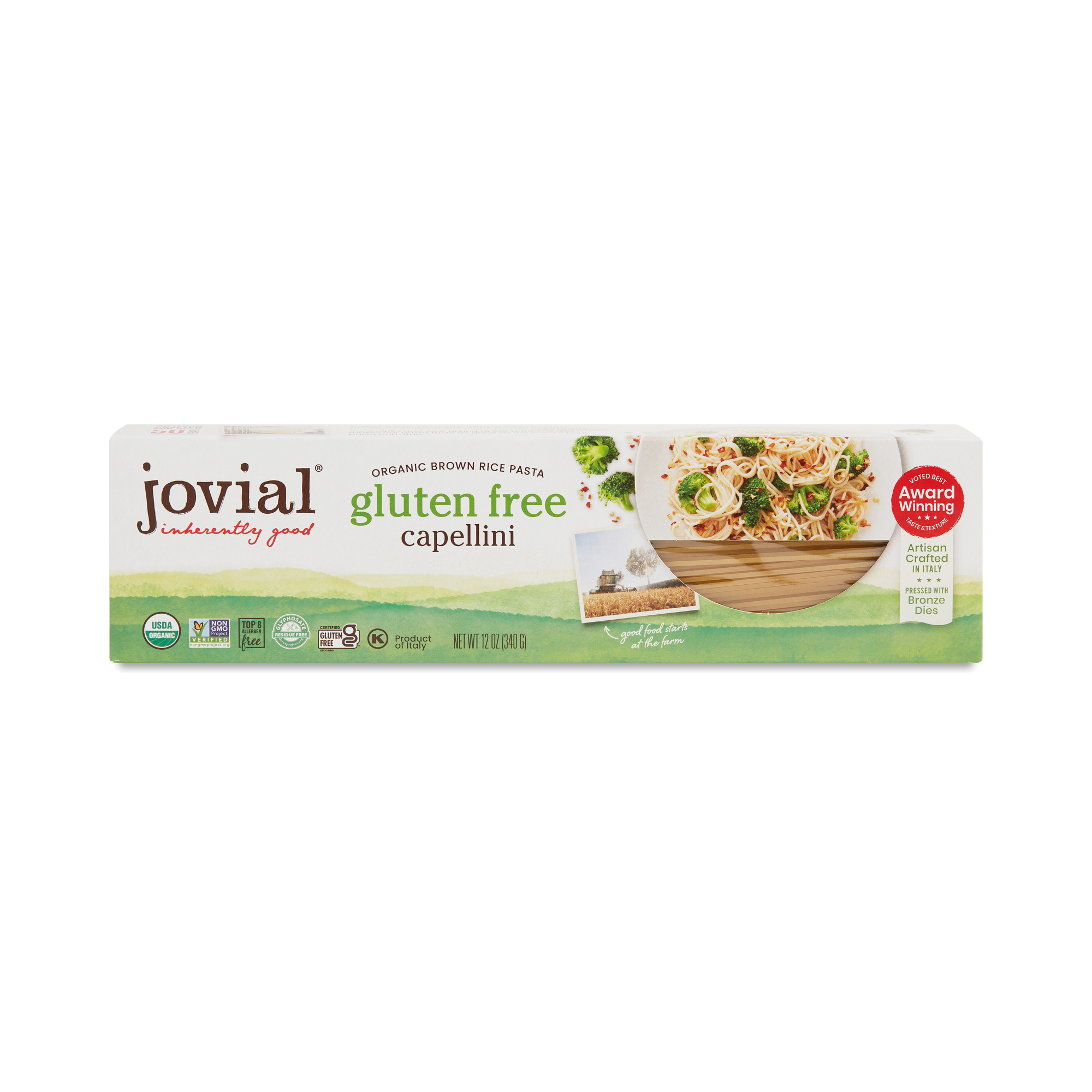 2-Pack Jovial Organic Brown Rice Capellini 12 oz box