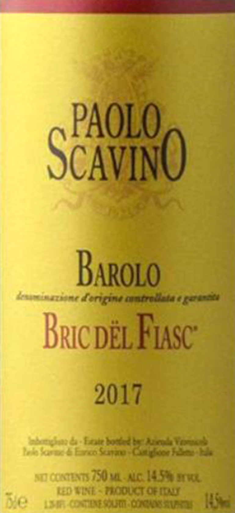 "Paolo Scavino Barolo ""Bric Del Fiasc"" 2017"