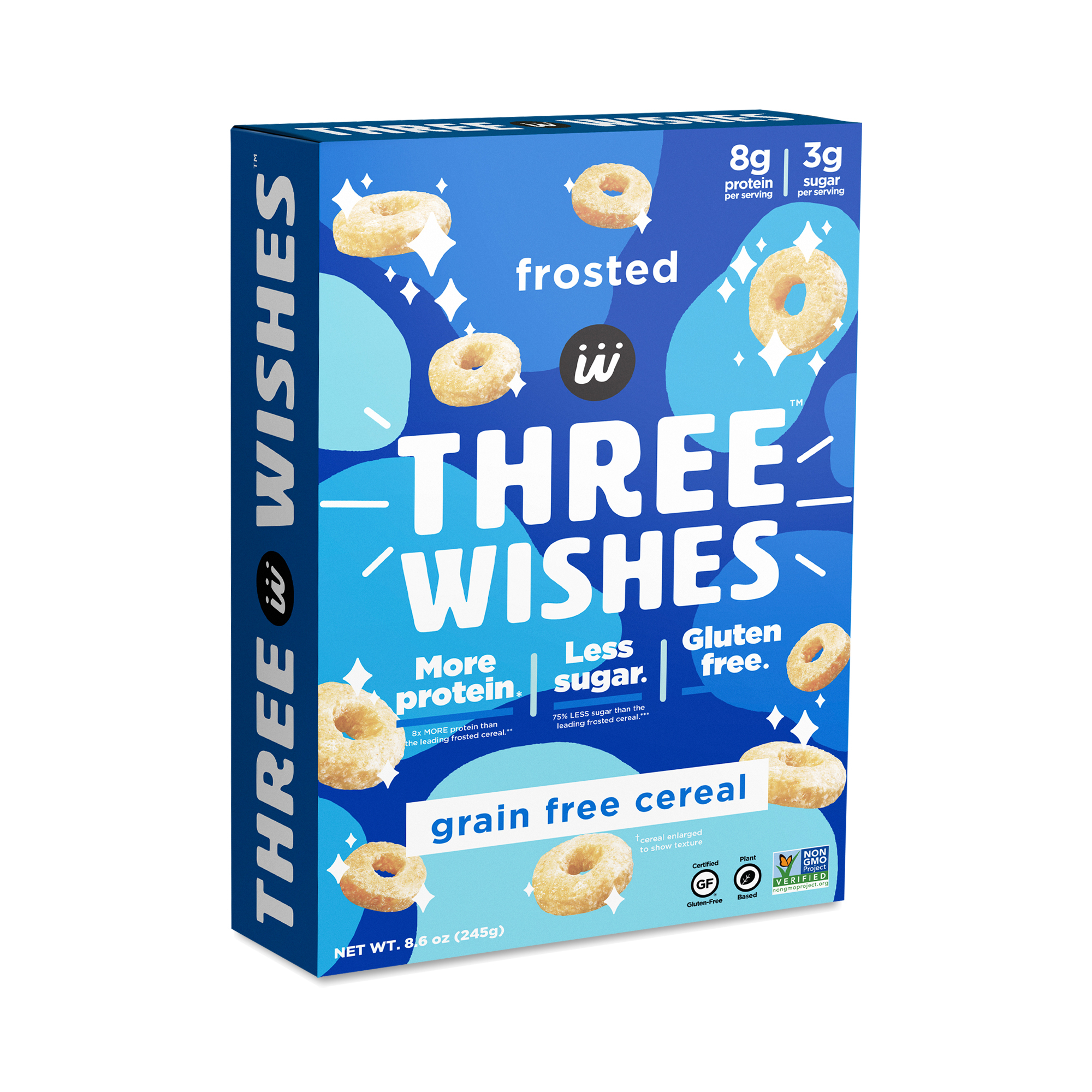 Three Wishes Grain Free Cereal, Frosted 8.6 oz box