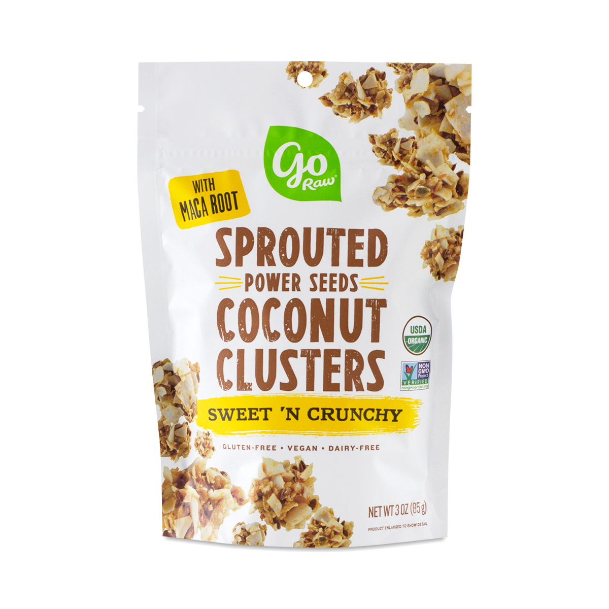 Go Raw Sweet \'n Crunchy Coconut Clusters 3 oz bag