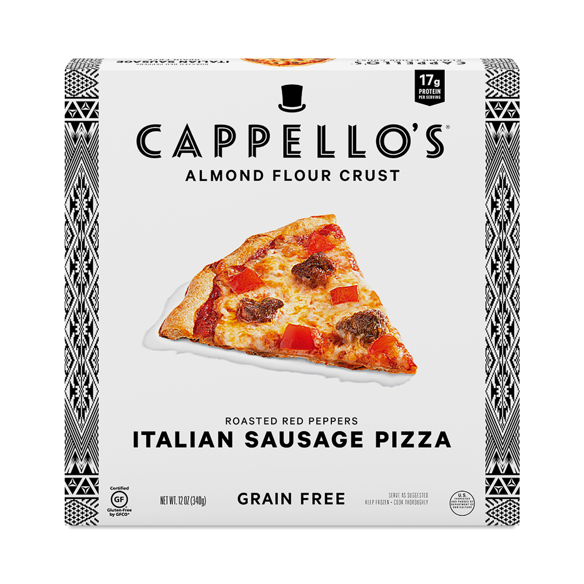 2-Pack Cappello's Italian Sausage Pizza 12 oz box