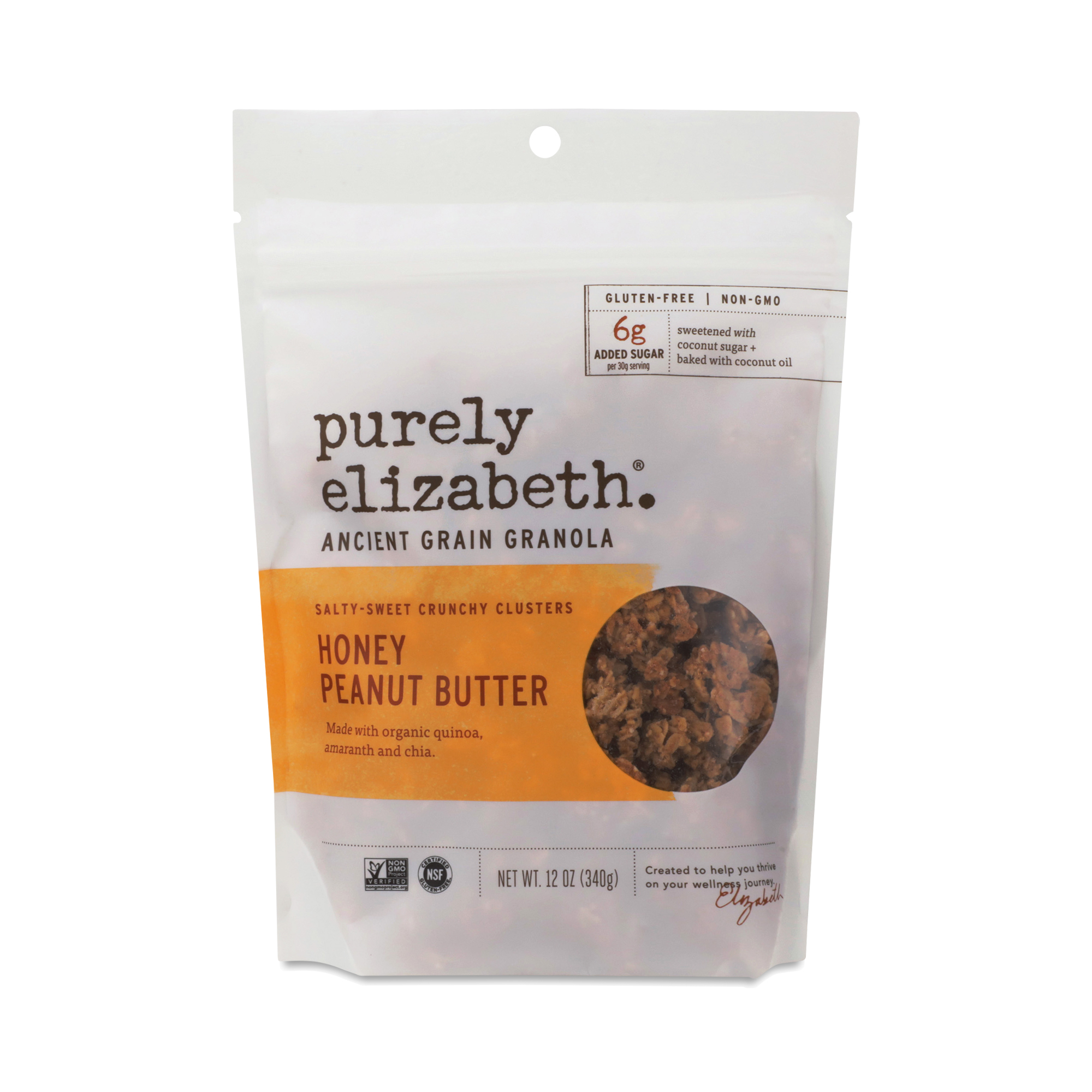 Purely Elizabeth Ancient Grain Granola, Honey Peanut Butter 12 oz bag