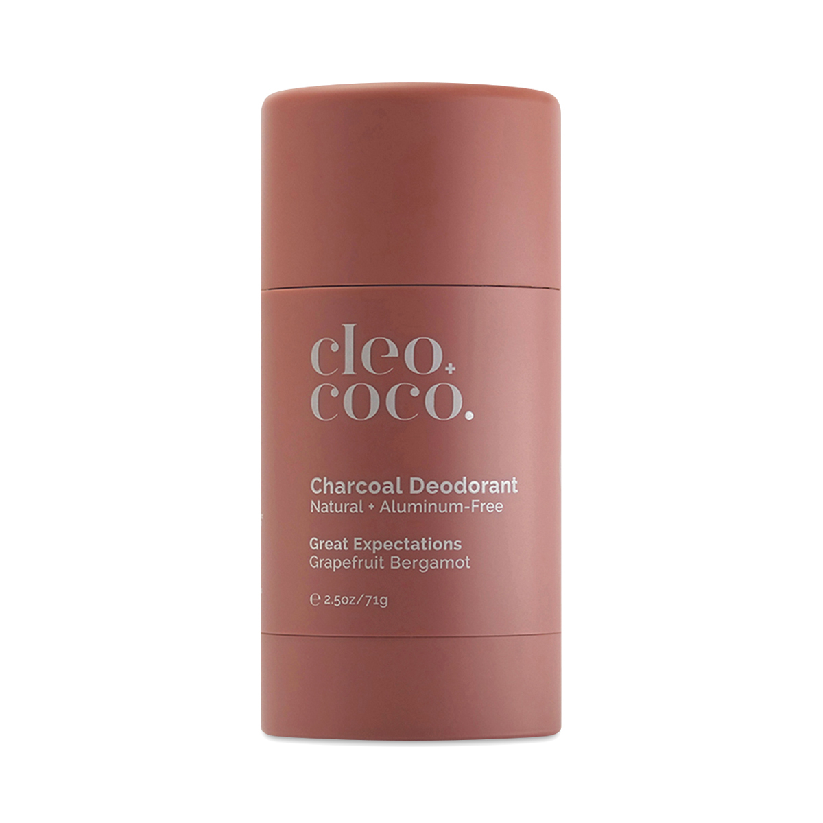 Cleo + Coco Great Expectations Charcoal Deodorant, Grapefruit Bergamot 2.5 oz stick