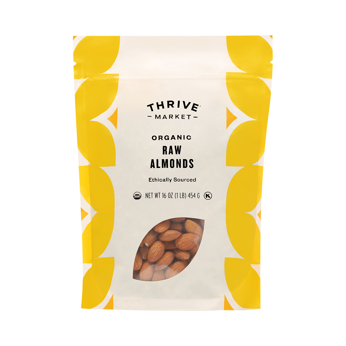 Thrive Market Organic Raw Almonds 16 oz pouch