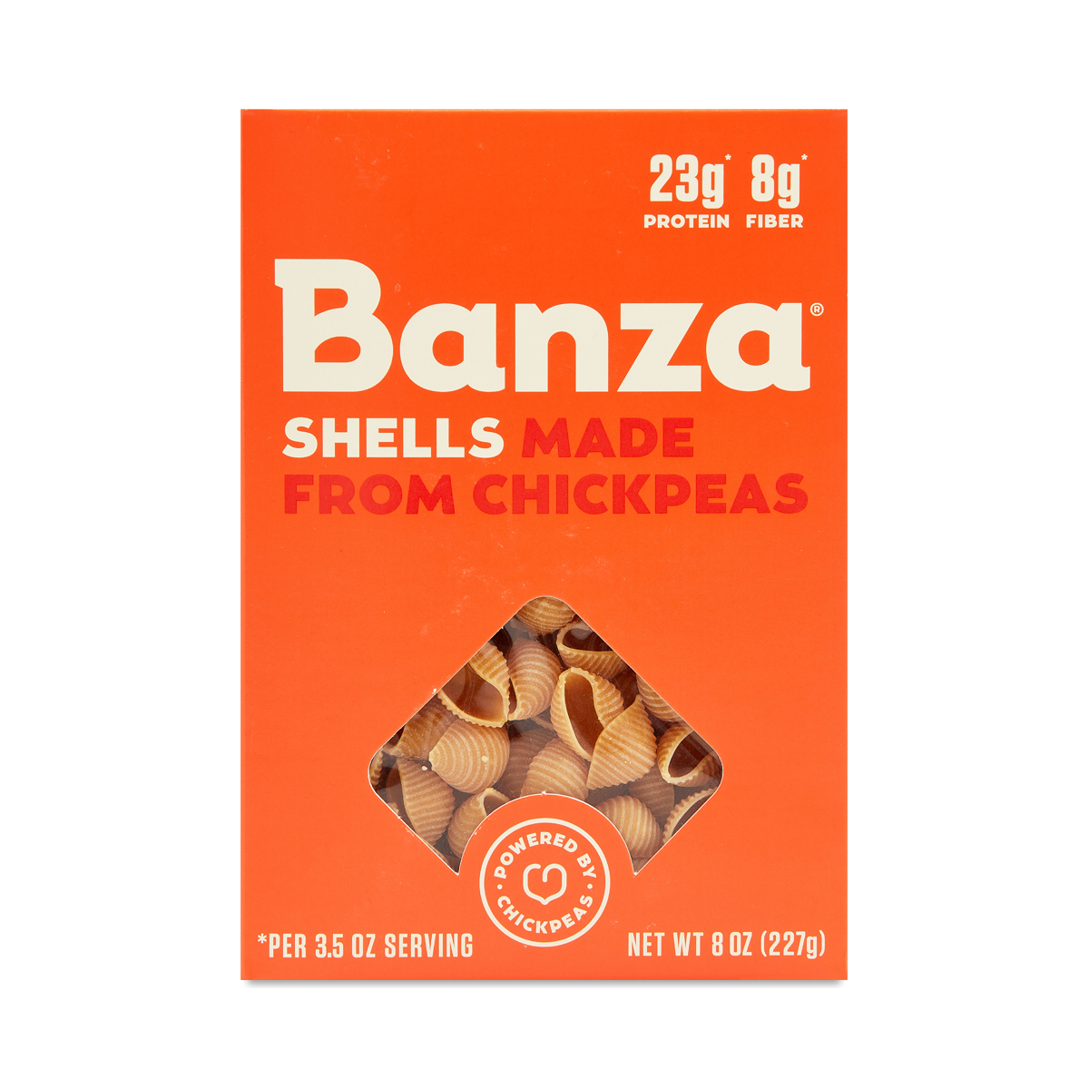 2-Pack Banza Chickpeas Pasta, Shell 8 oz box